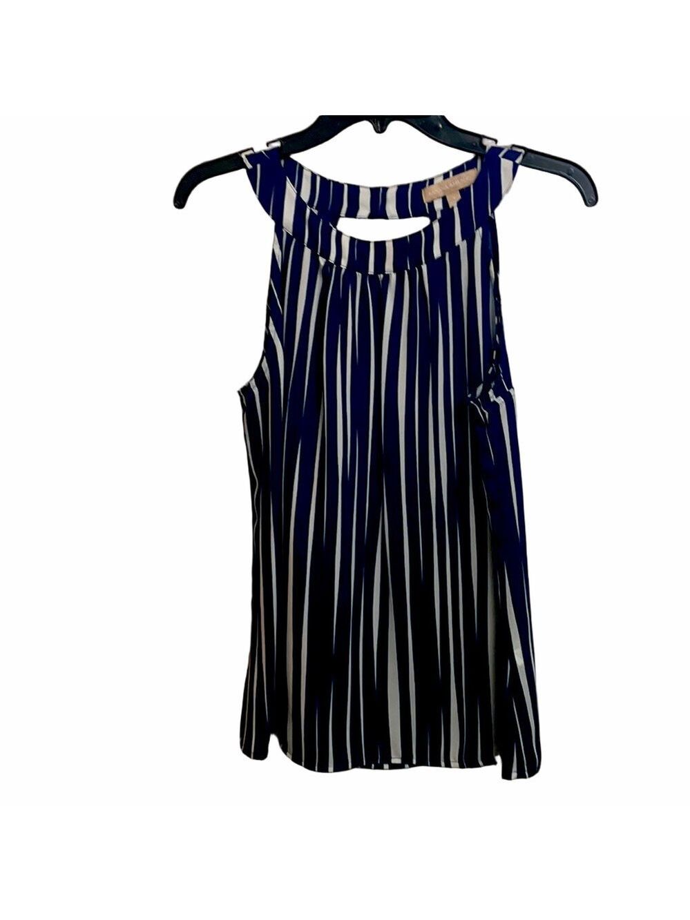 Banana Republic Blue White Stripe Blouse Size 4